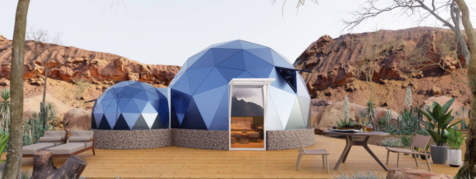 日土县球形智能光伏玻璃星空房